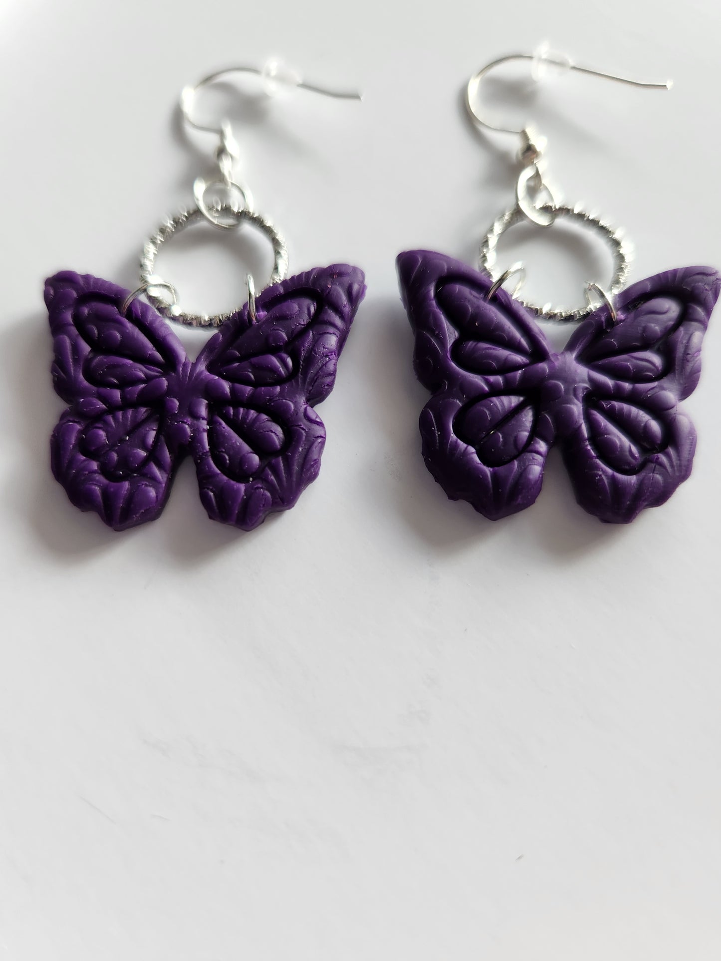 Purple Butterfly Dangles