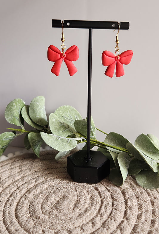 Red Bow Dangles
