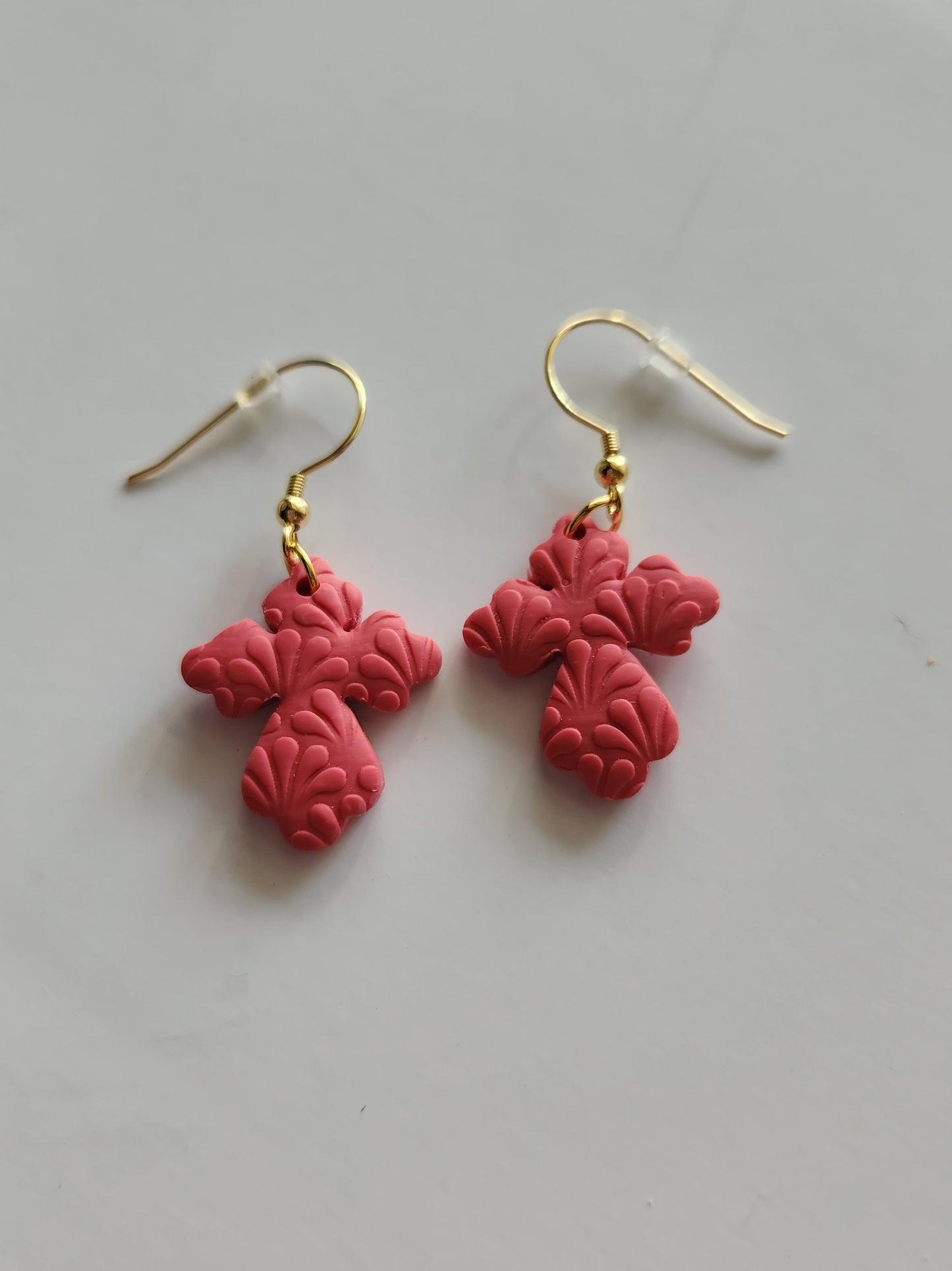 Pink Cross Dangles