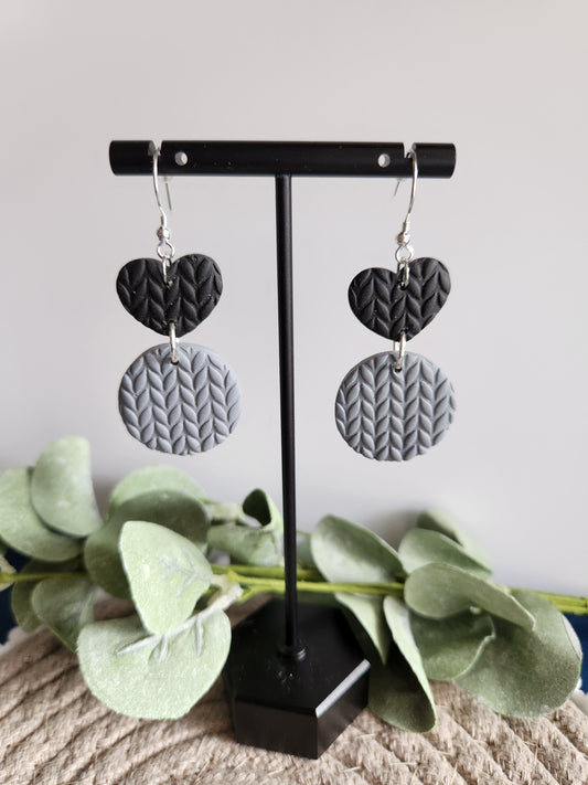 Black and Grey Sweater Dangles