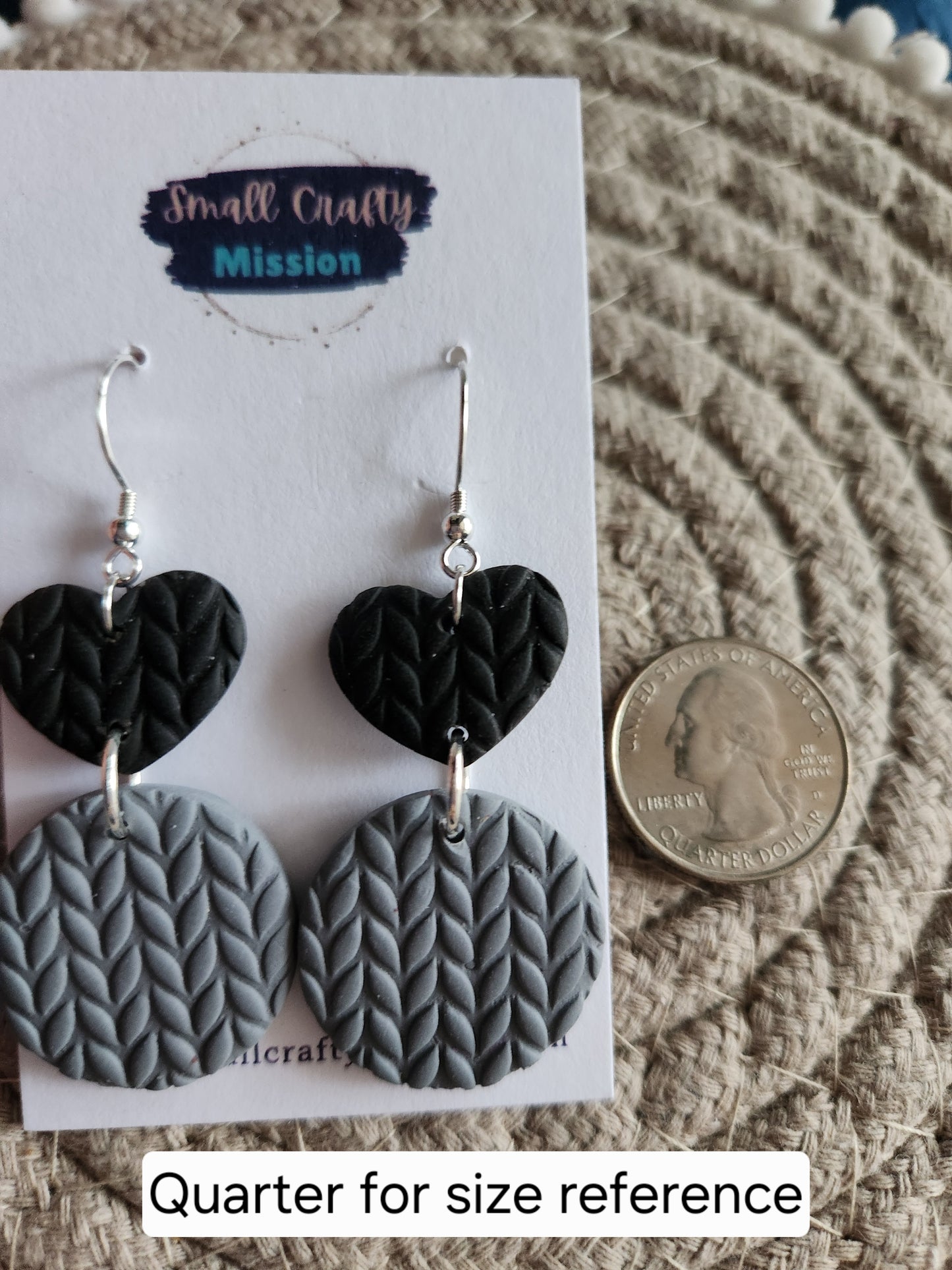 Black and Grey Sweater Dangles