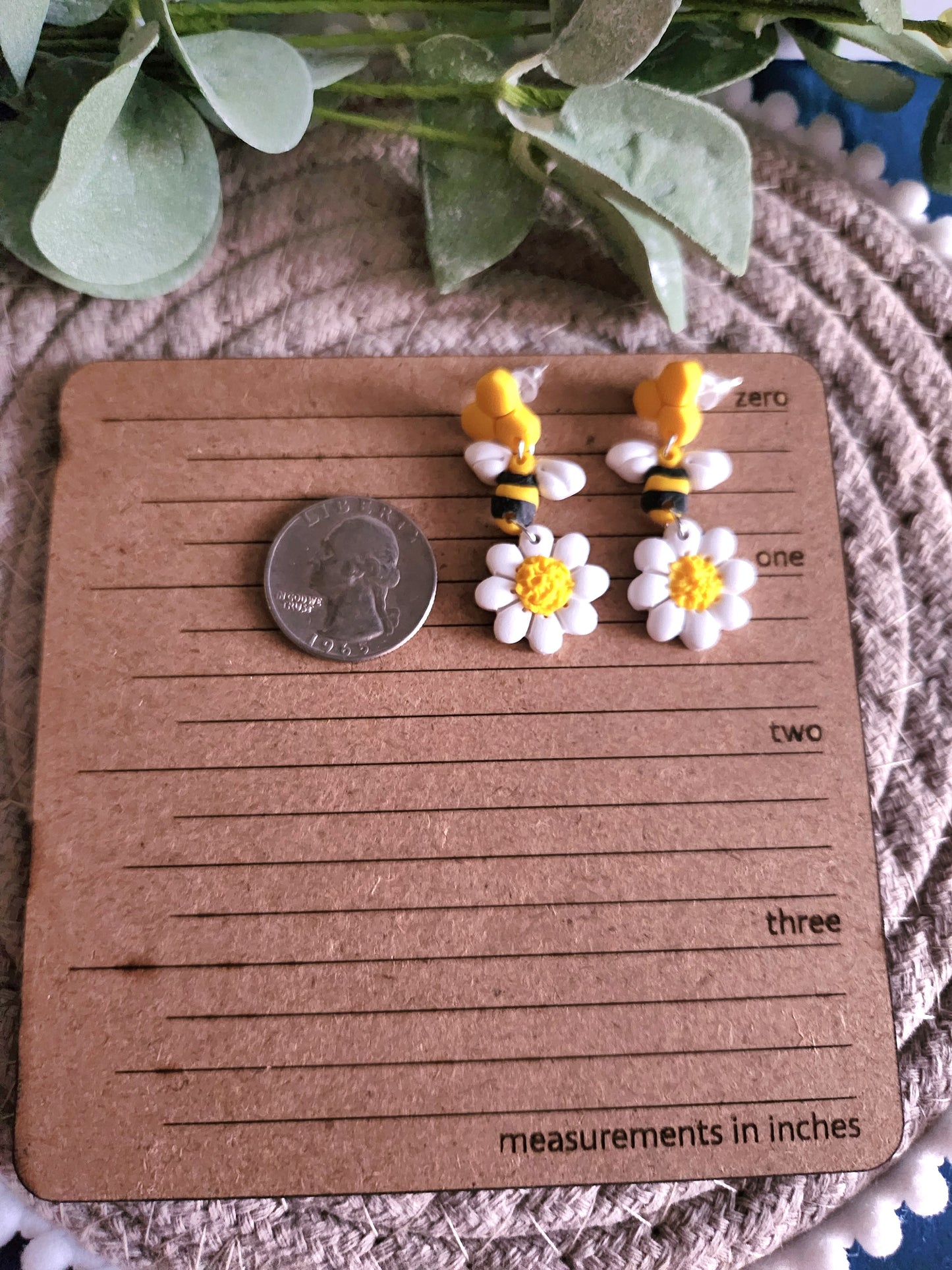 Bee Daisy Dangles