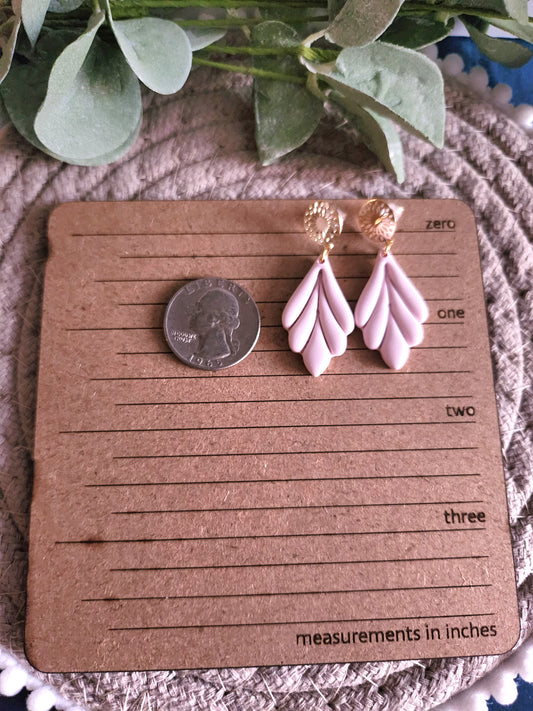 Golden Pink Leaf Dangles