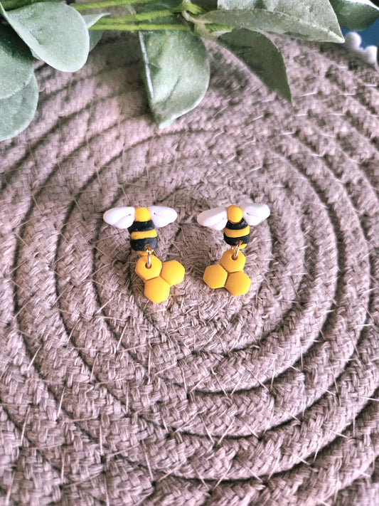 Bee Honeycomb Dangles