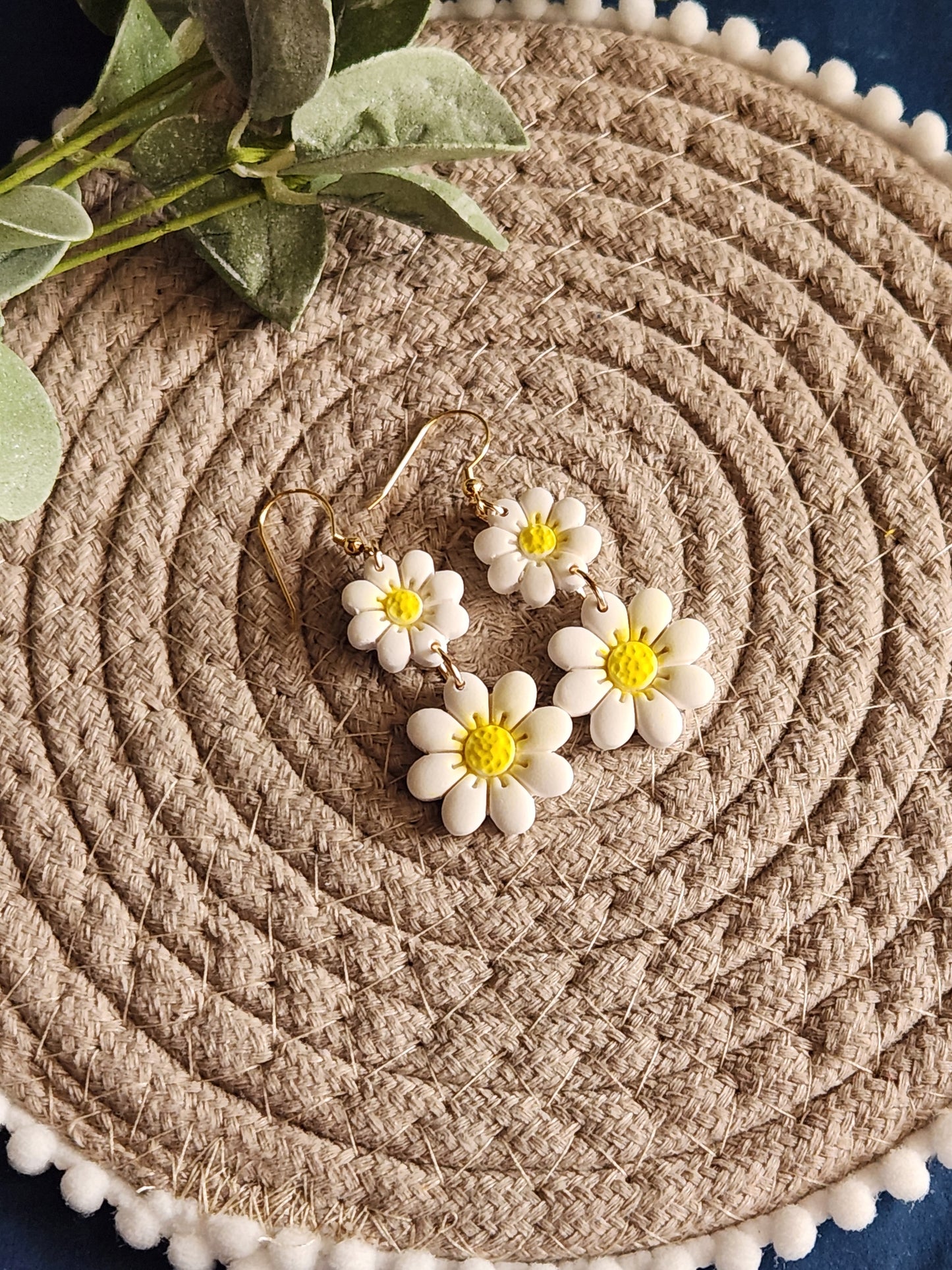 Double Daisy Dangles