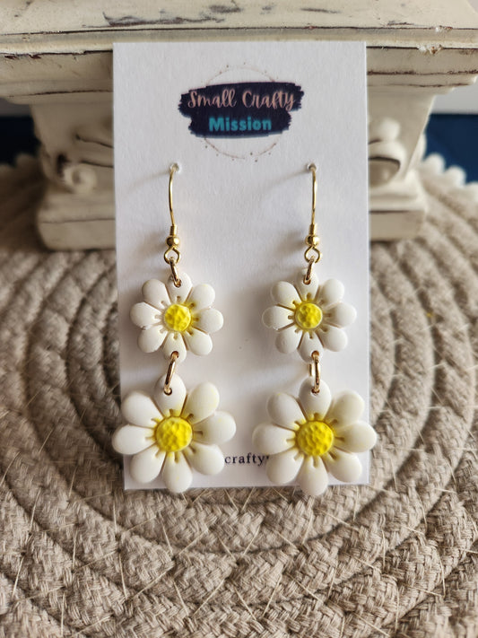 Double Daisy Dangles