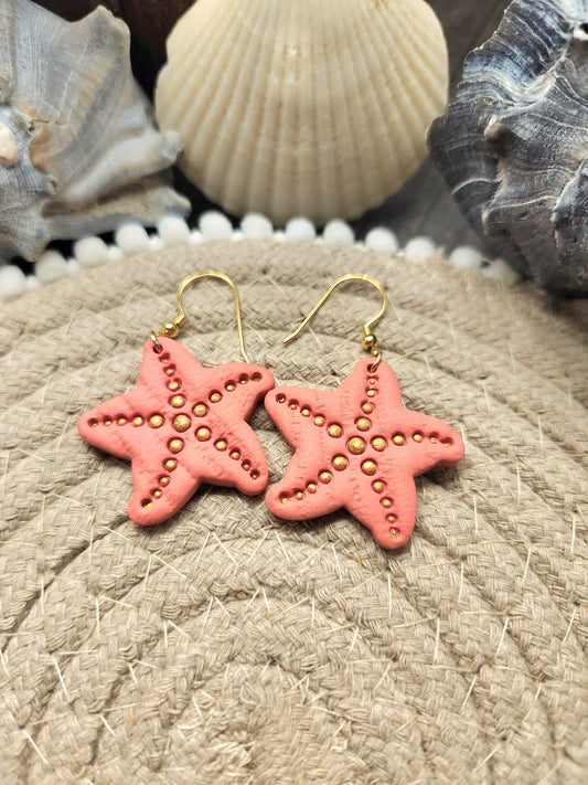 Coral Starfish Dangles
