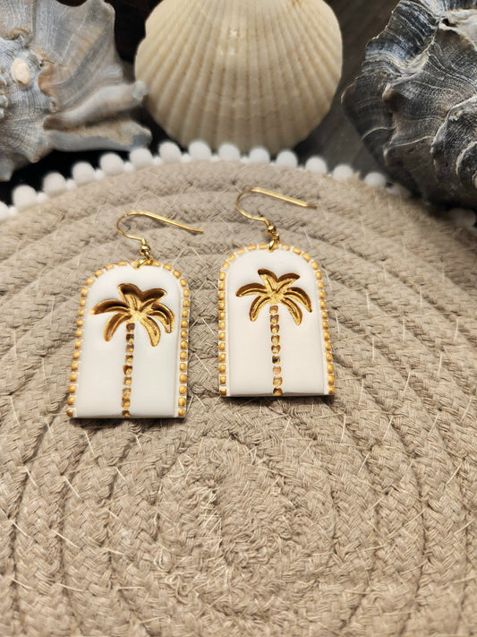 Golden Palm Tree Dangles