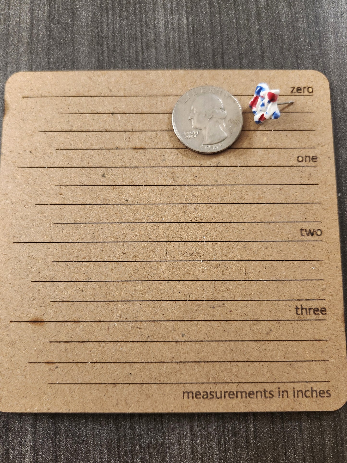 Red White and Blue Star Studs