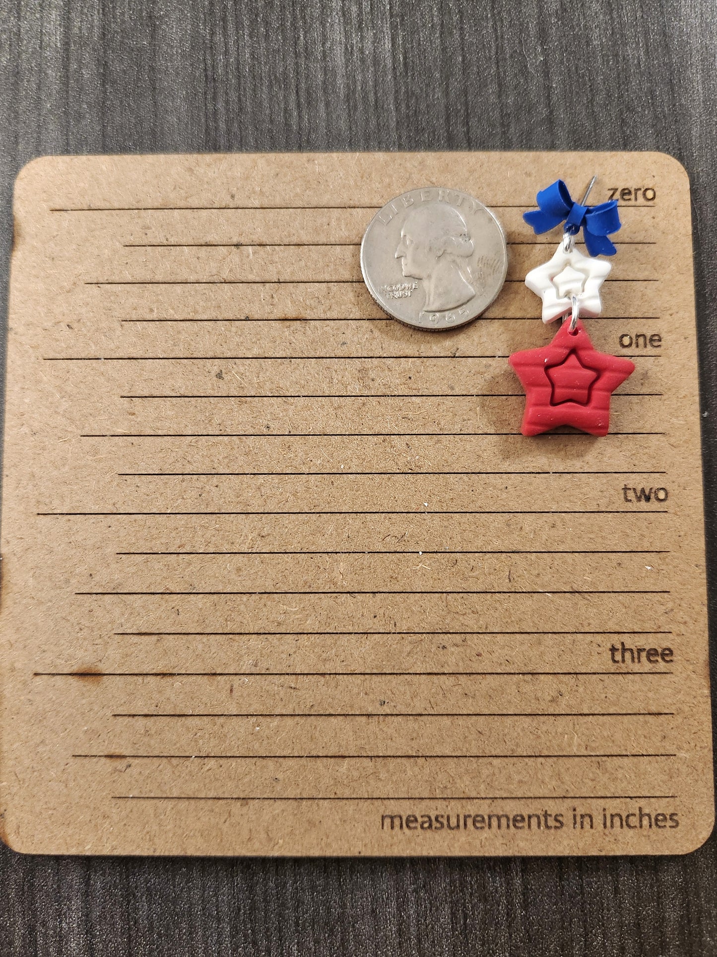 Red White Blue Star Dangles