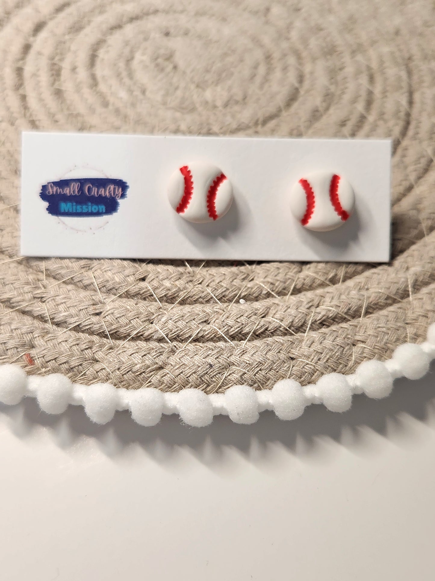 Baseball Stud Earrings