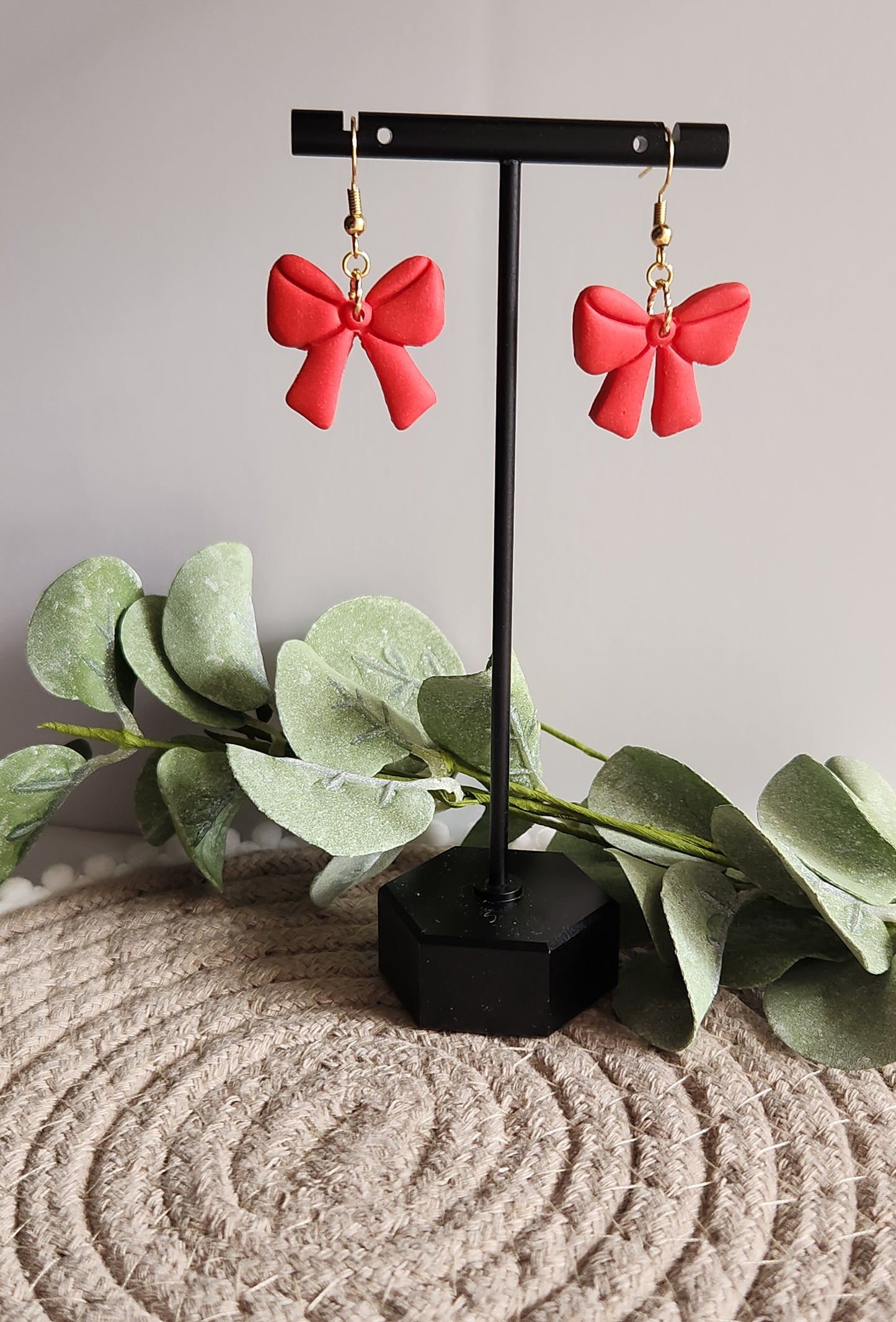 Red Bow Dangles