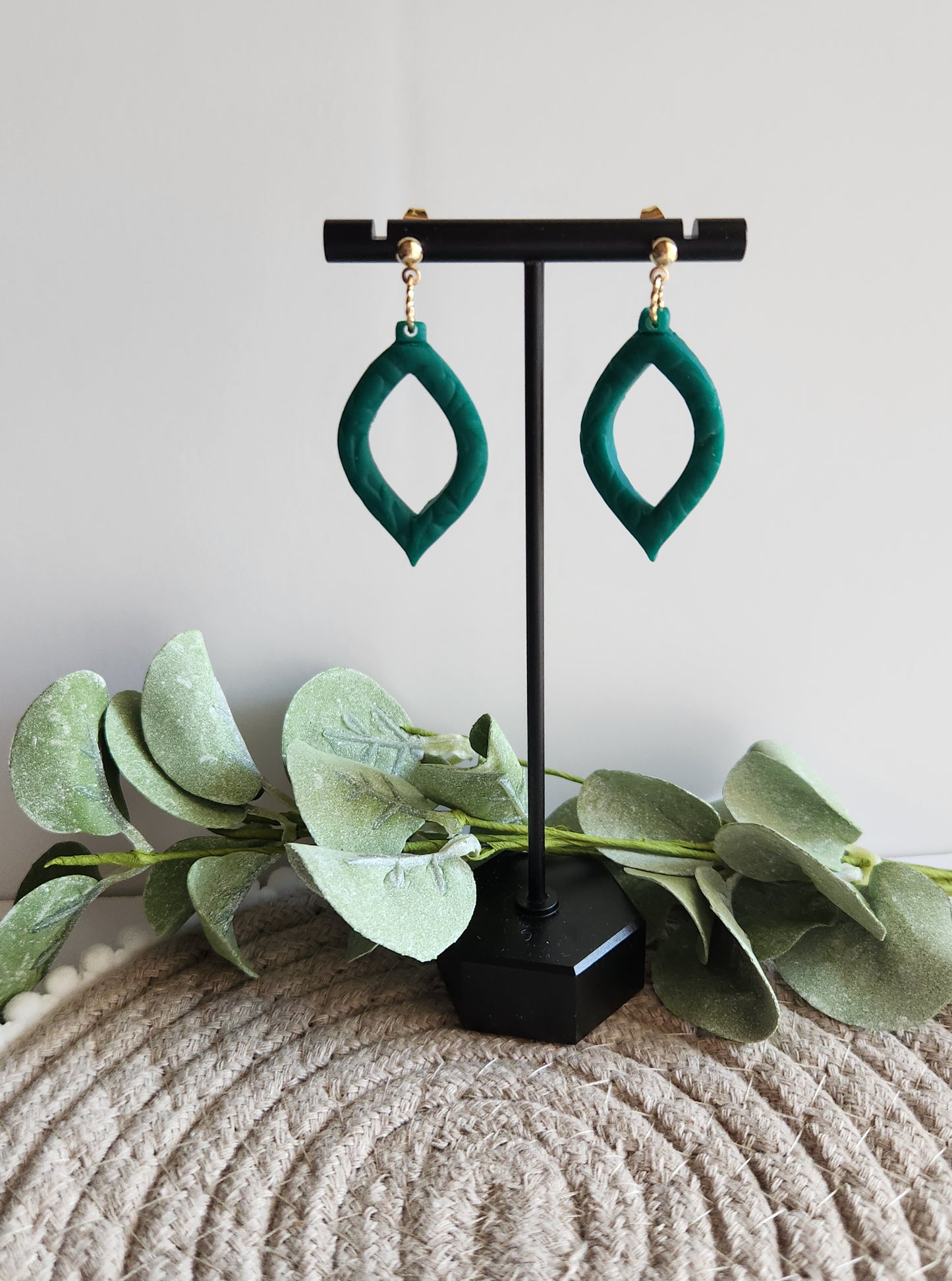 Green Oval Dangles