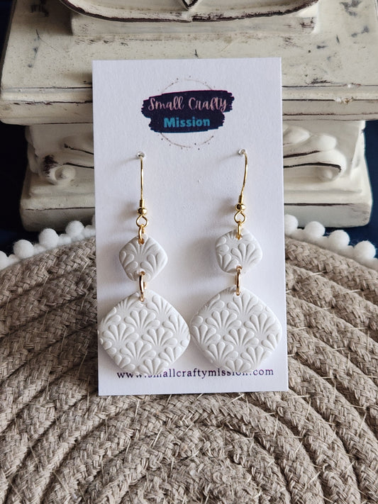 White Pentagon Dangles