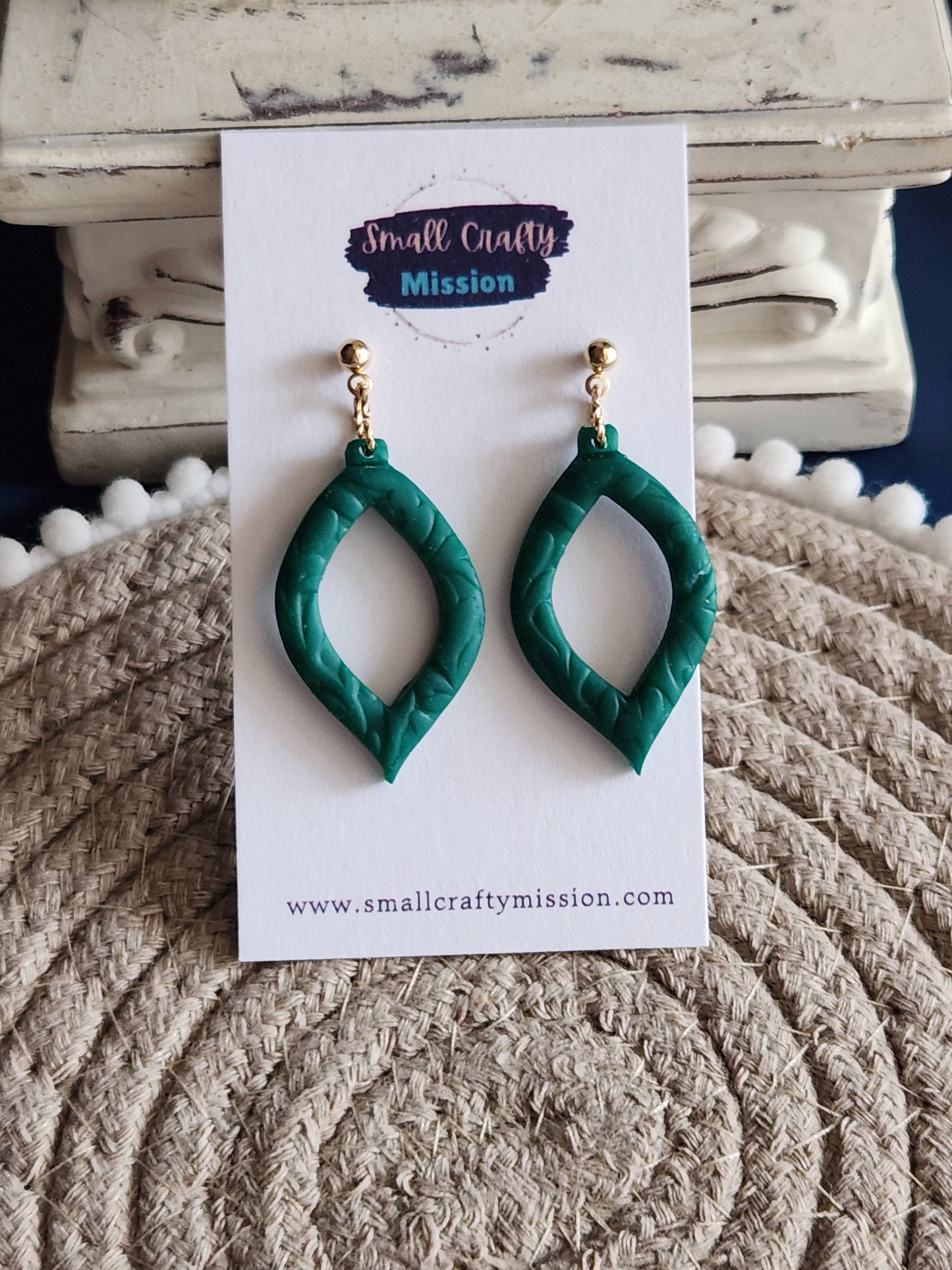 Green Oval Dangles