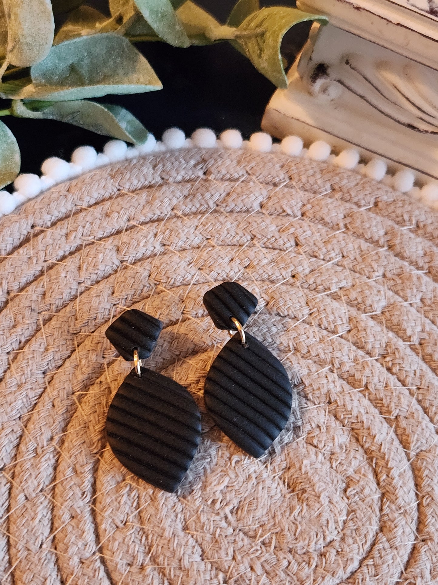 Black Striped Dangles