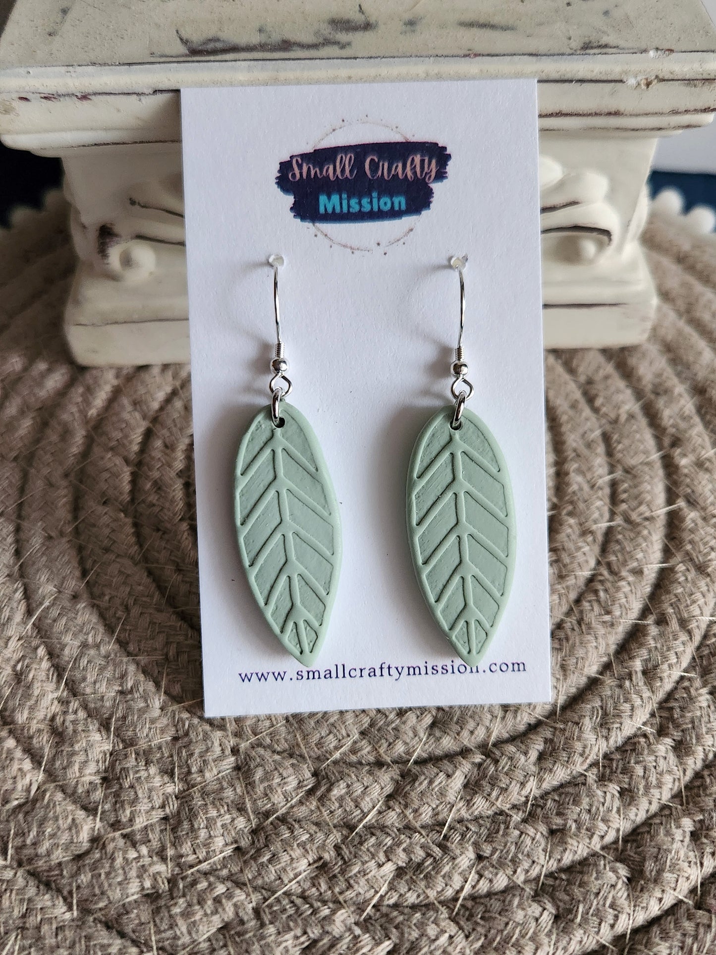 Elongated Leaf Dangle Earrings