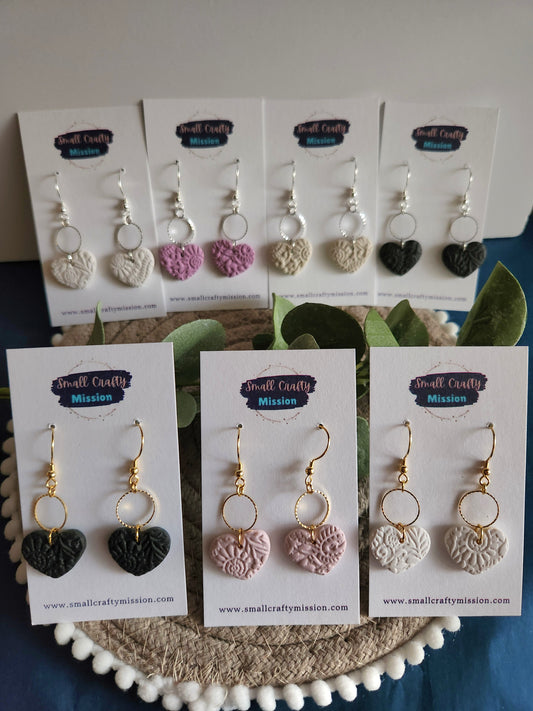 Floral Heart Dangles