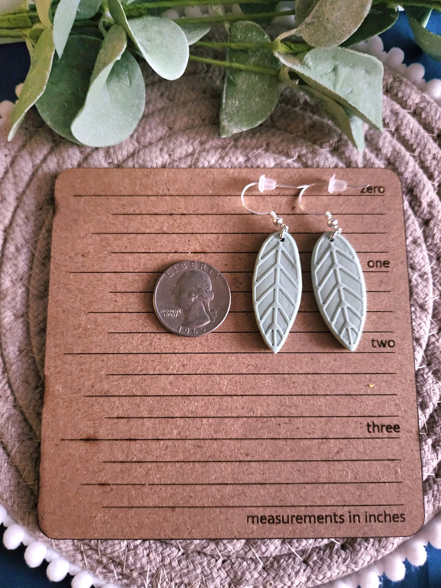 Elongated Leaf Dangle Earrings