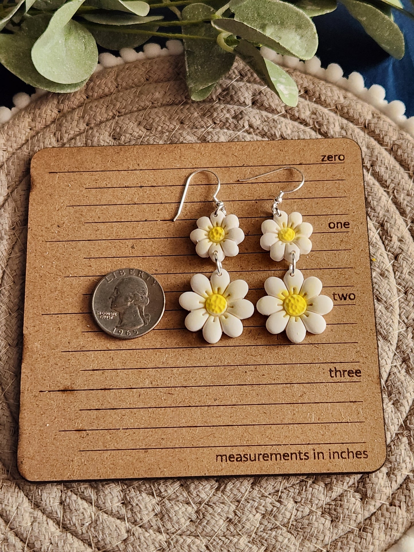 Double Daisy Dangles