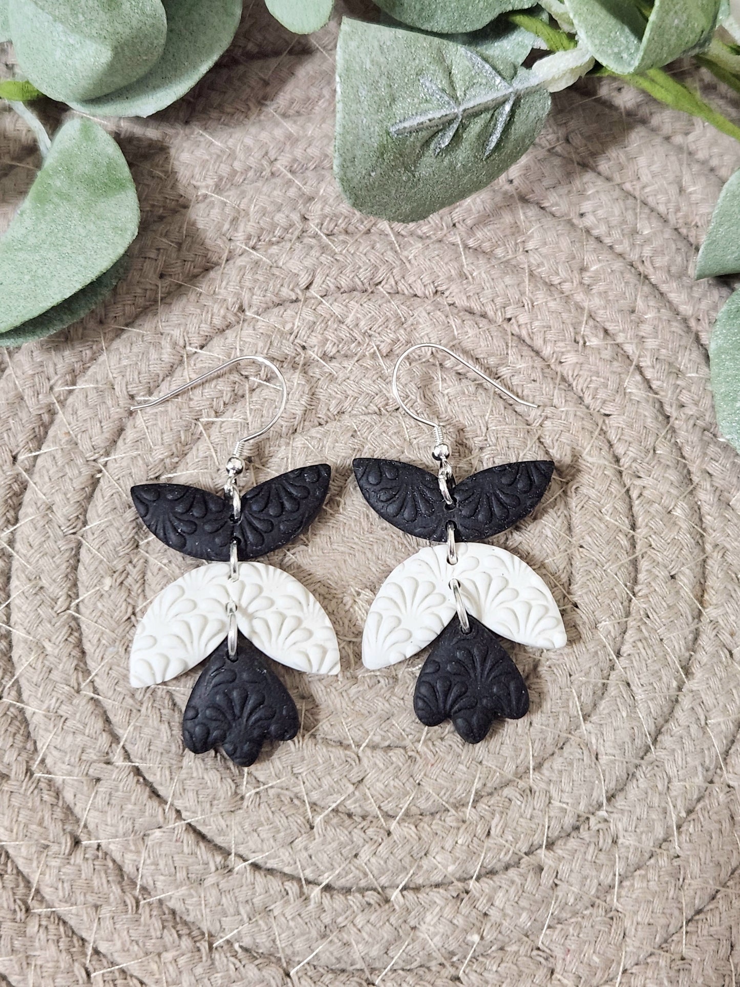 Scallop Textured Petal Drop Dangles