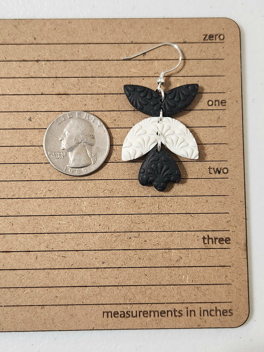 Scallop Textured Petal Drop Dangles