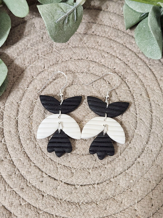 Striped Petal Drop Dangles