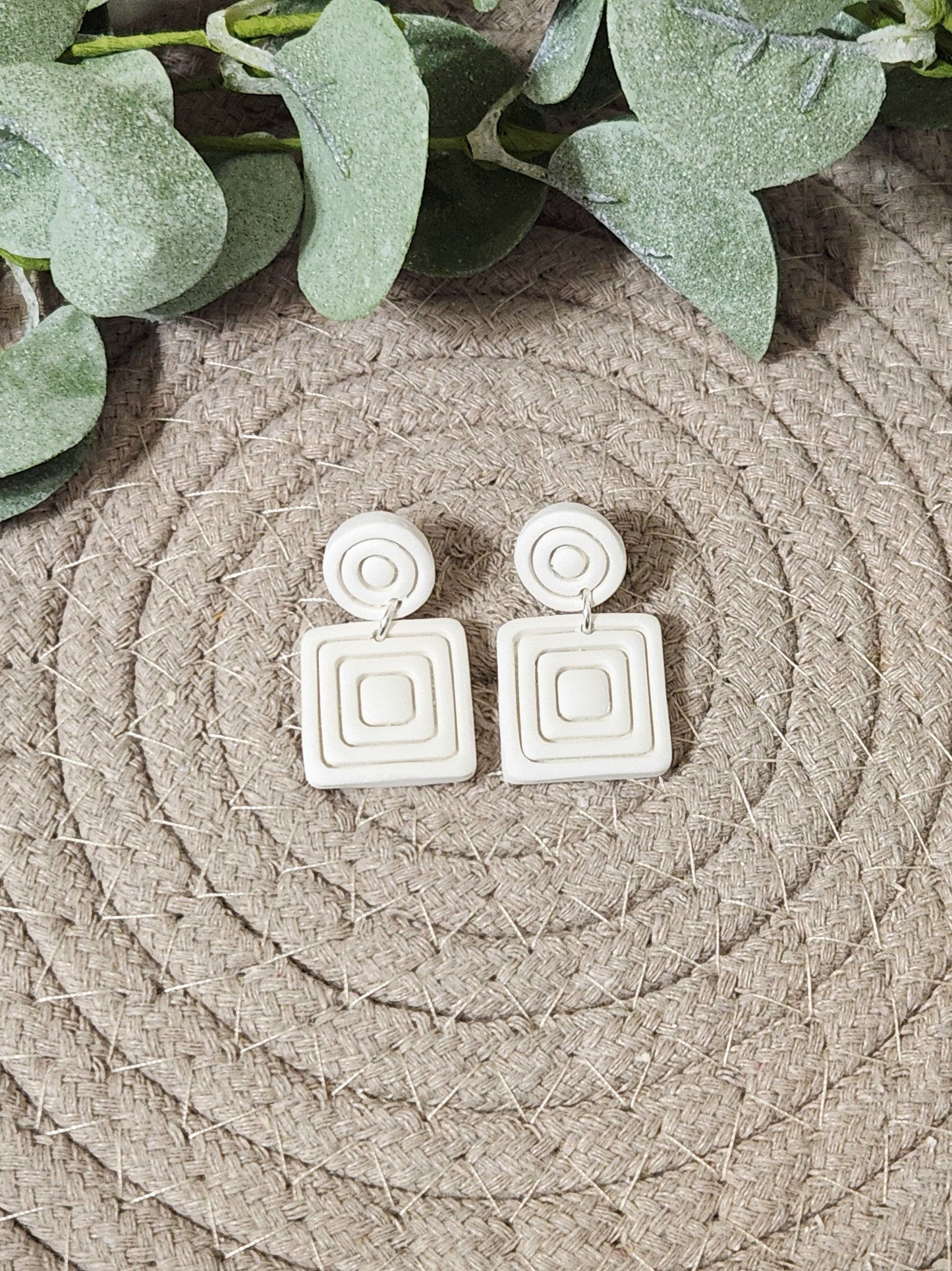 White Square Dangles