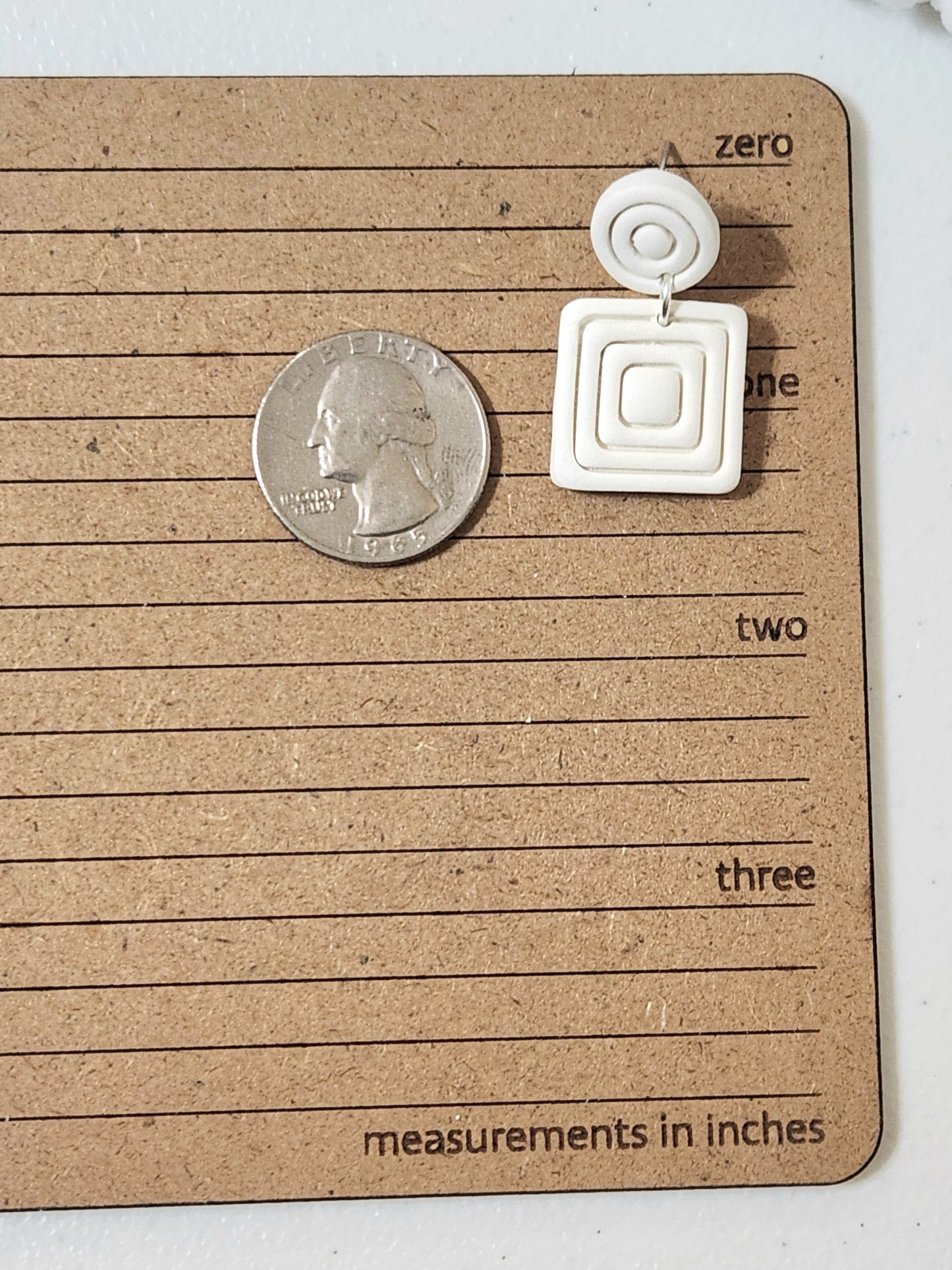 White Square Dangles