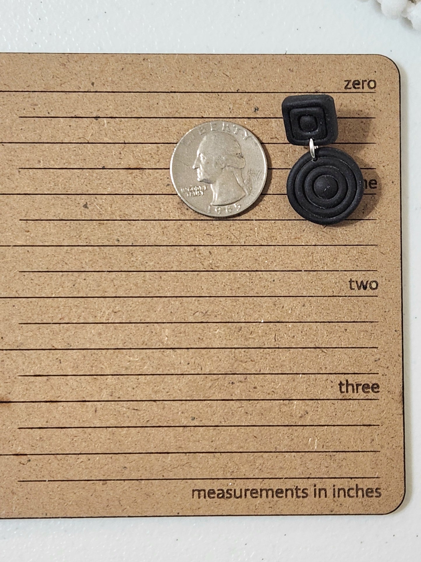 Black Circle Dangles