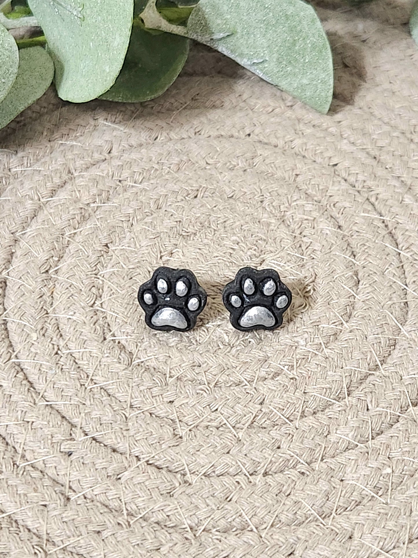 Paw Print Studs
