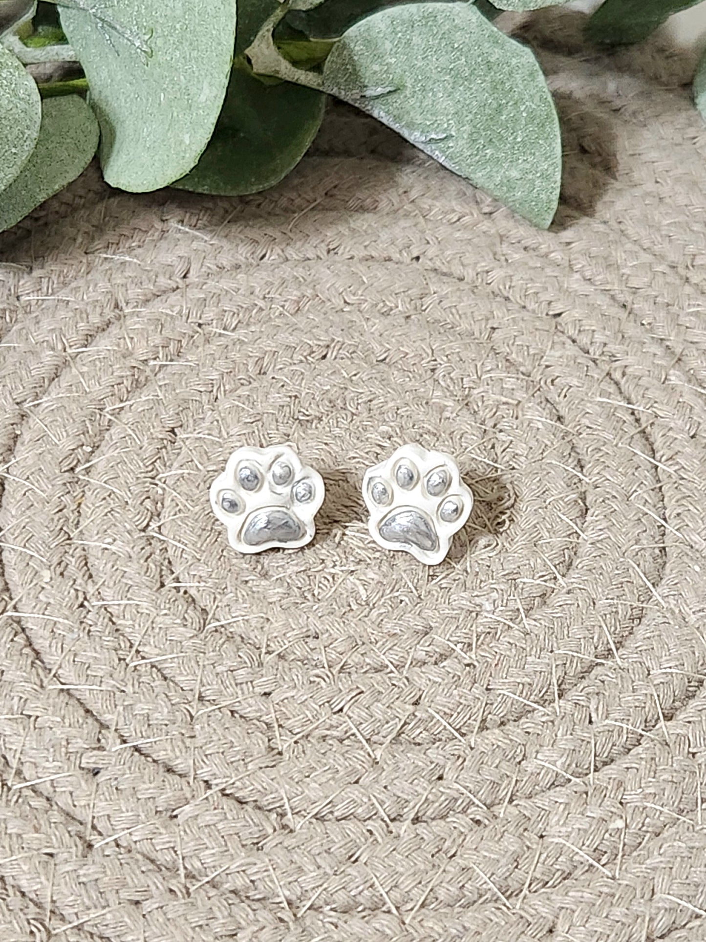 Paw Print Studs