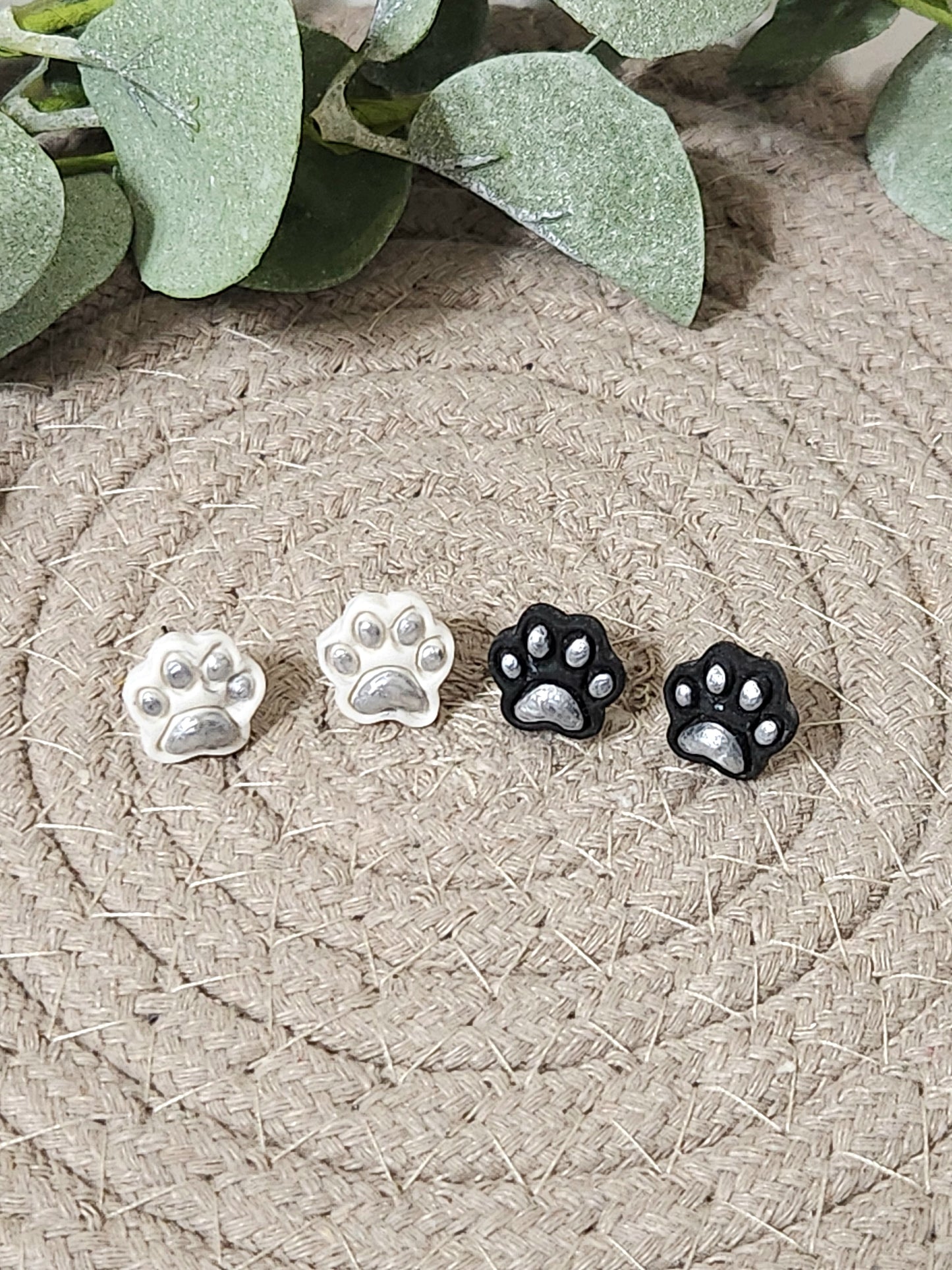 Paw Print Studs