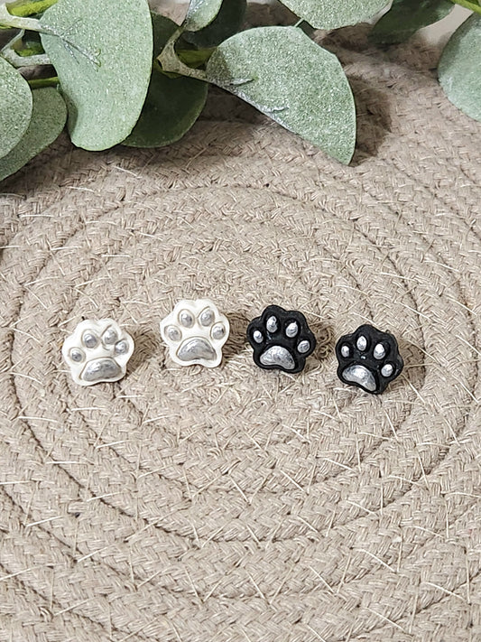 Paw Print Studs