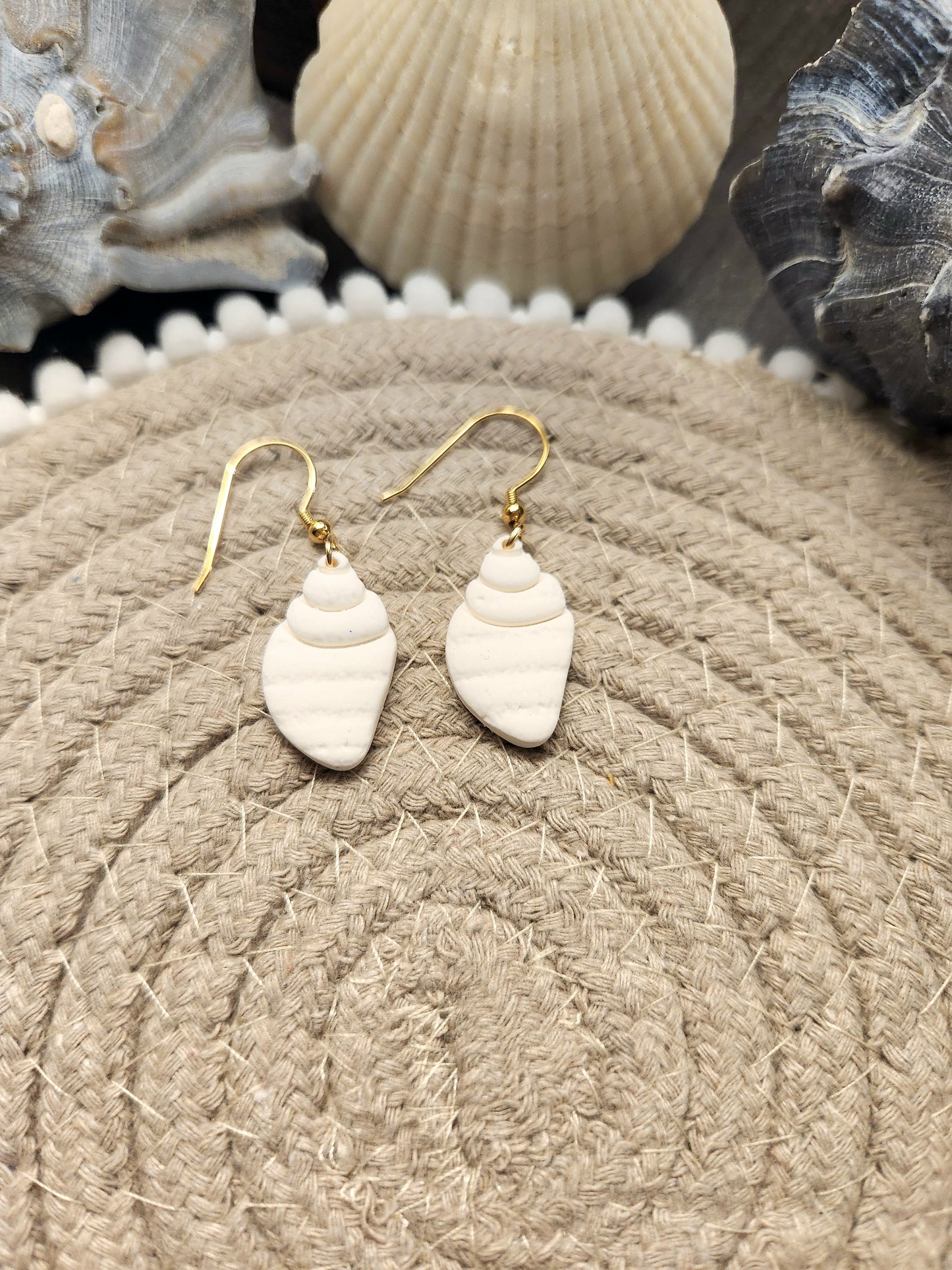 White Shell Dangles