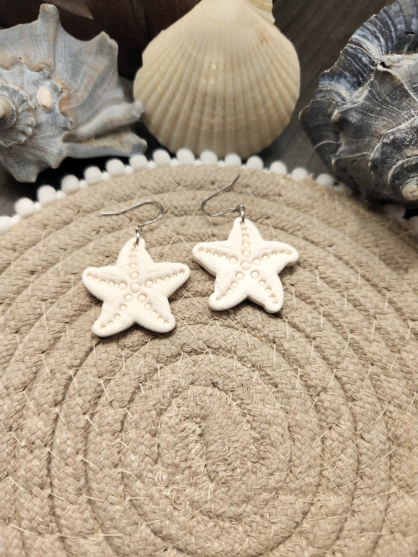 White Starfish Dangles