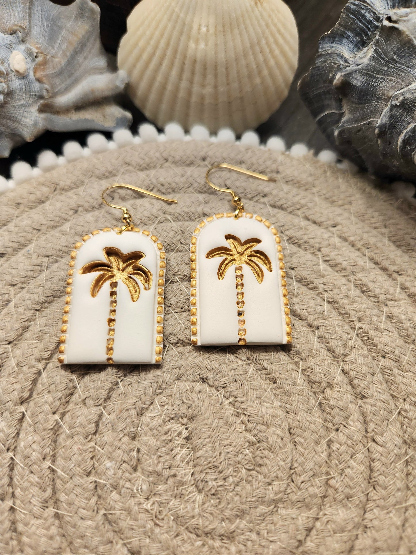 Golden Palm Tree Dangles