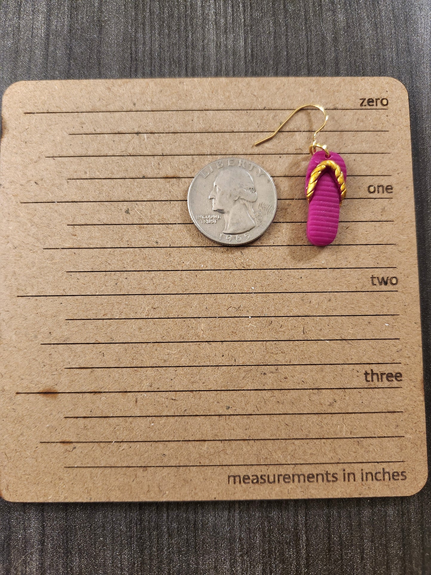 Pink and Gold Flip Flop Dangles