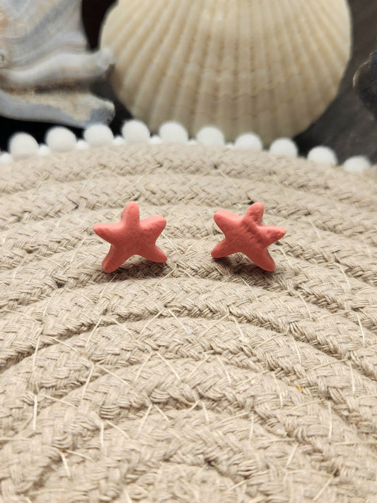 Coral Starfish Studs