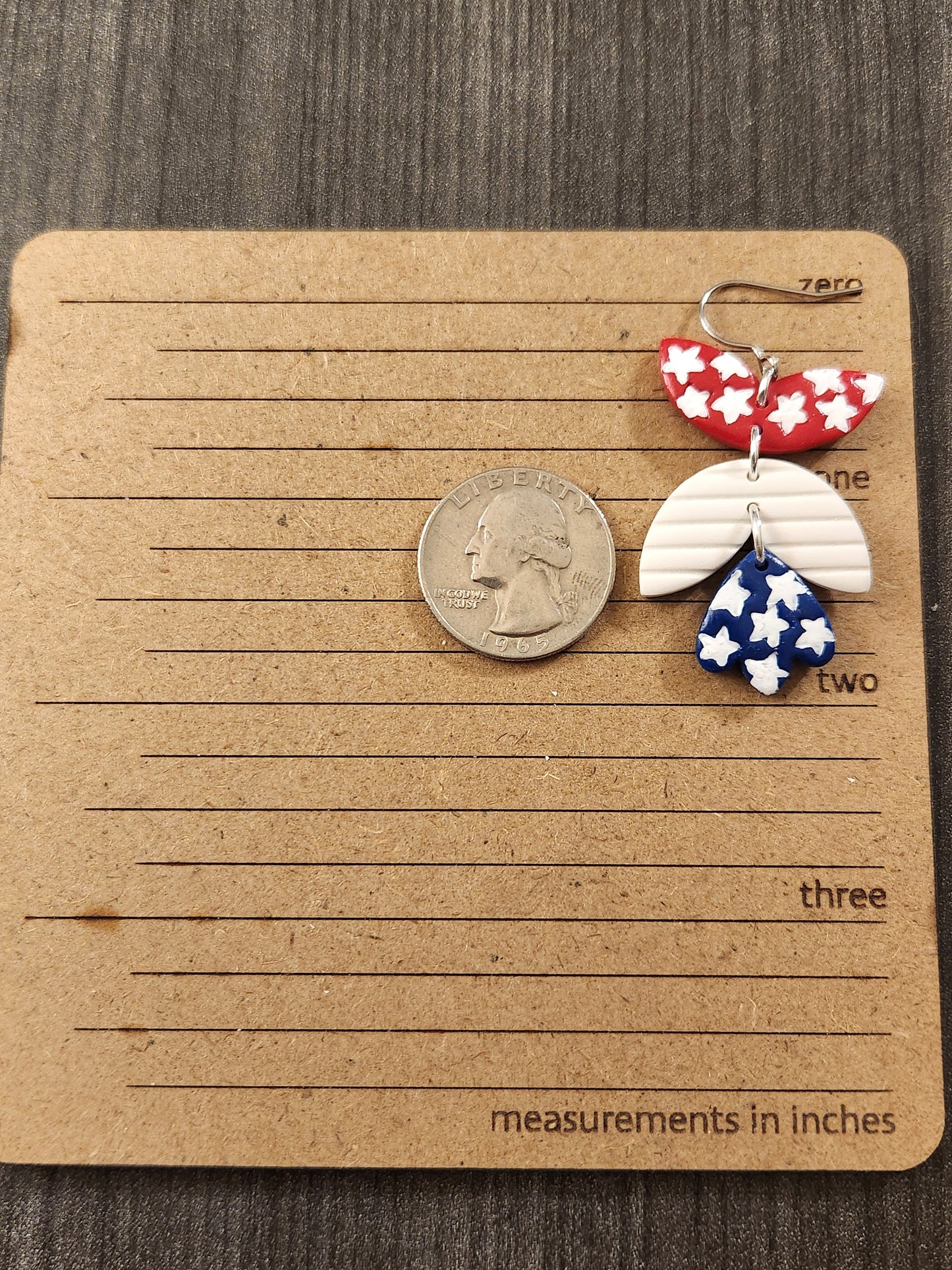 Stars and Stripes Petal Drop Dangles