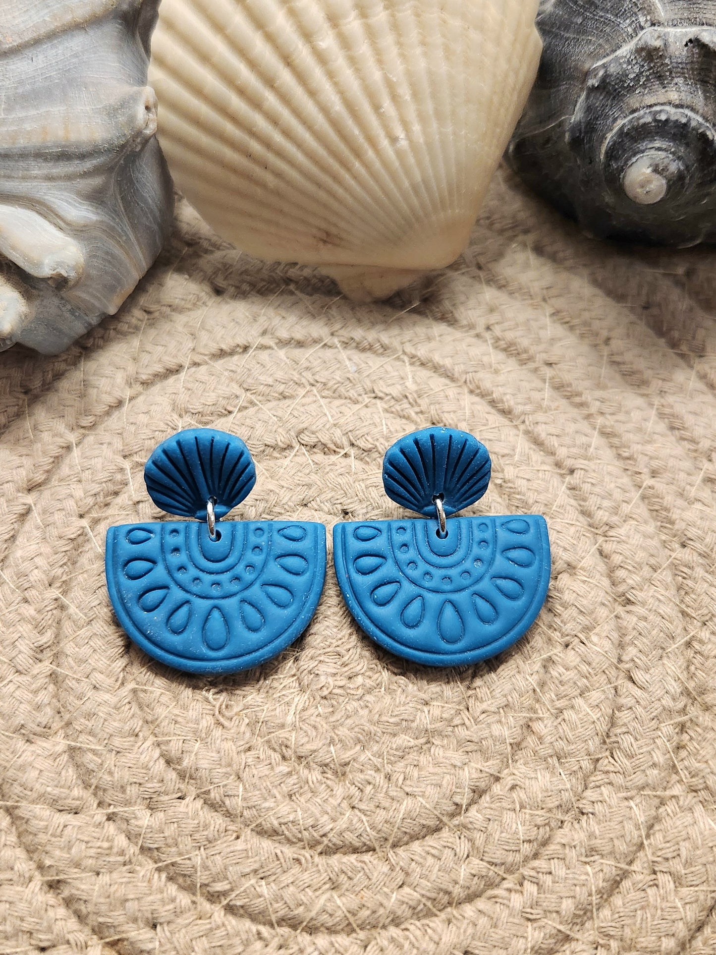 Teal Shell Dangles