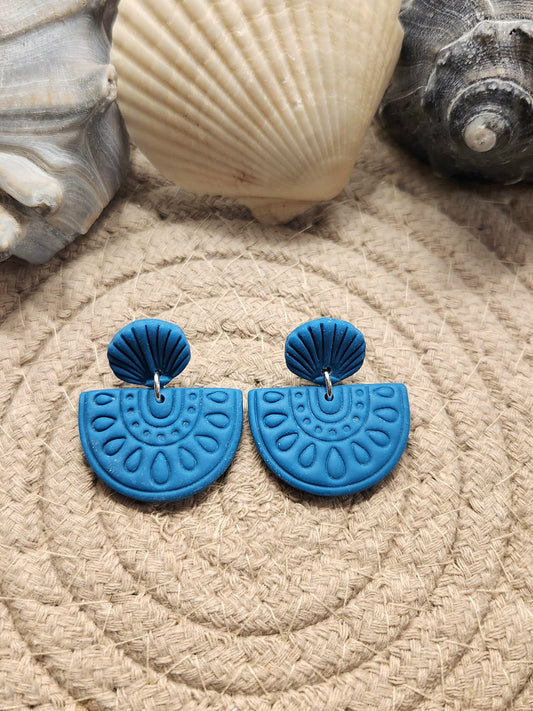 Teal Shell Dangles