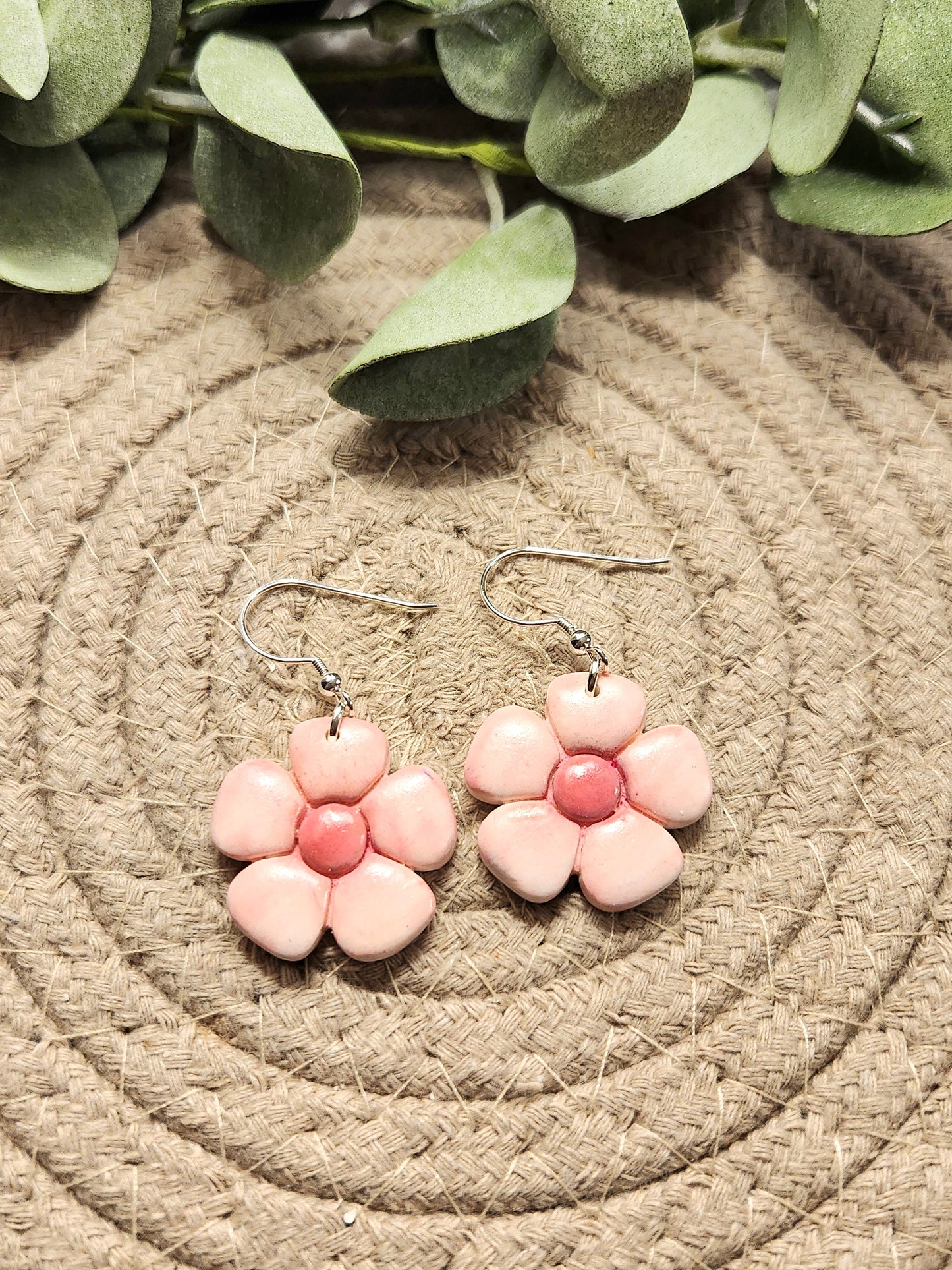 Pink Flower Dangles