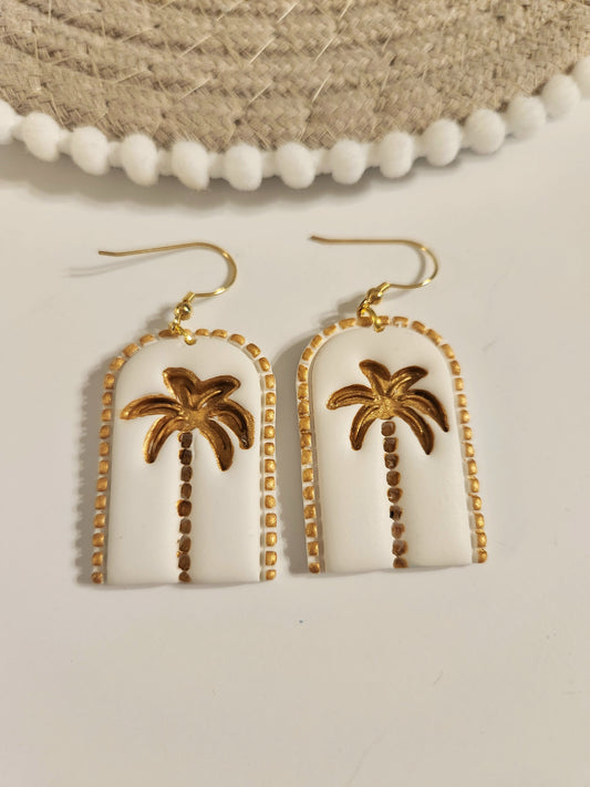Golden Palm Tree Dangles