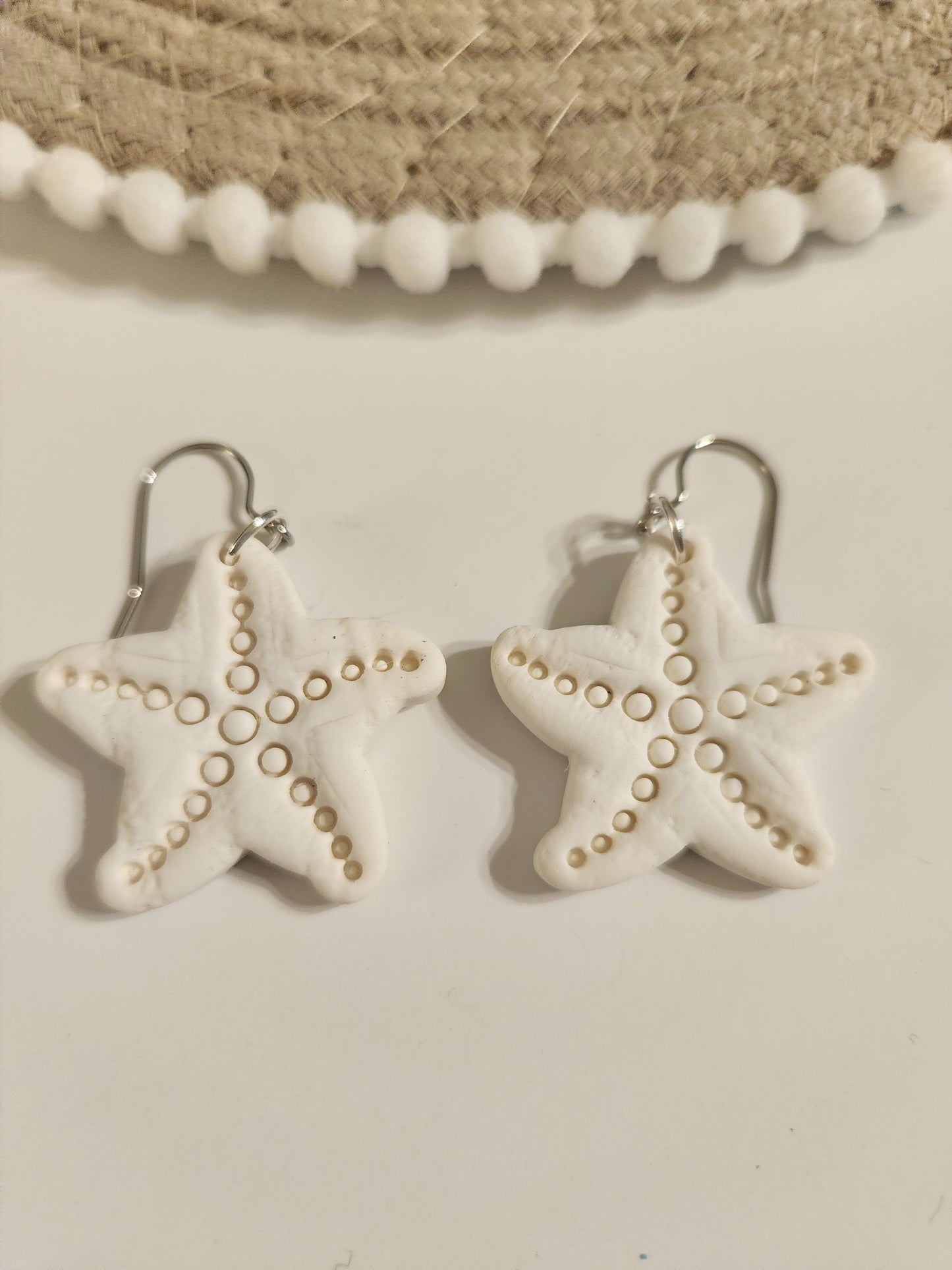 White Starfish Dangles