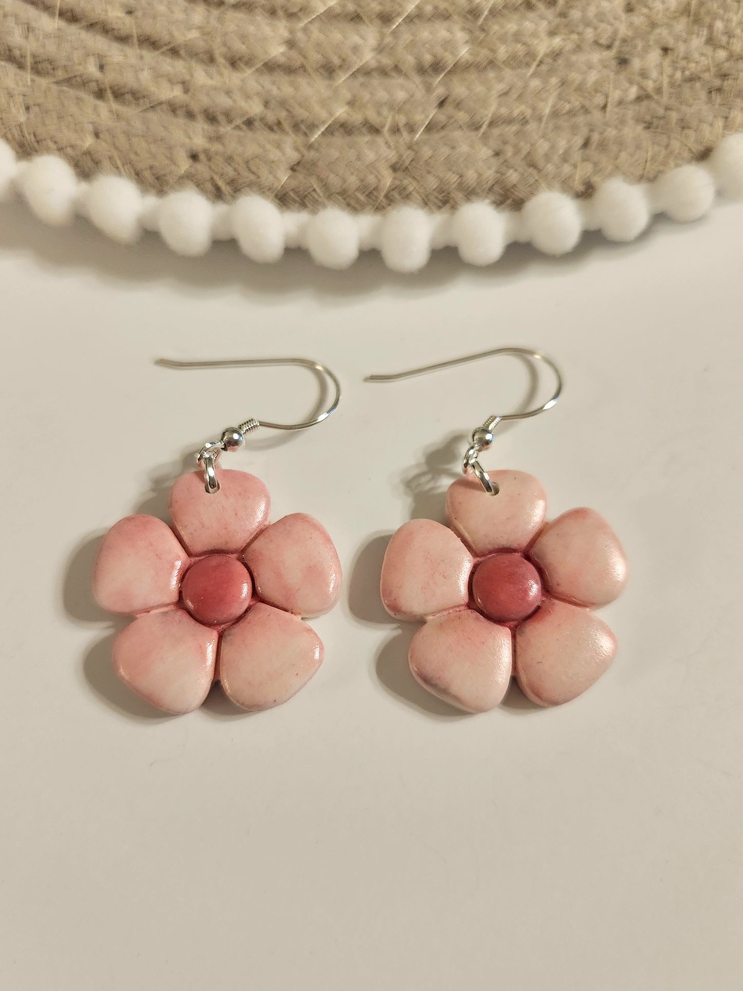 Pink Flower Dangles