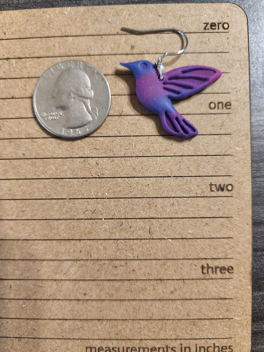 Purple Hummingbird Dangles