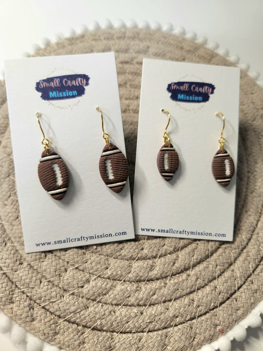 Football Dangle Earrings