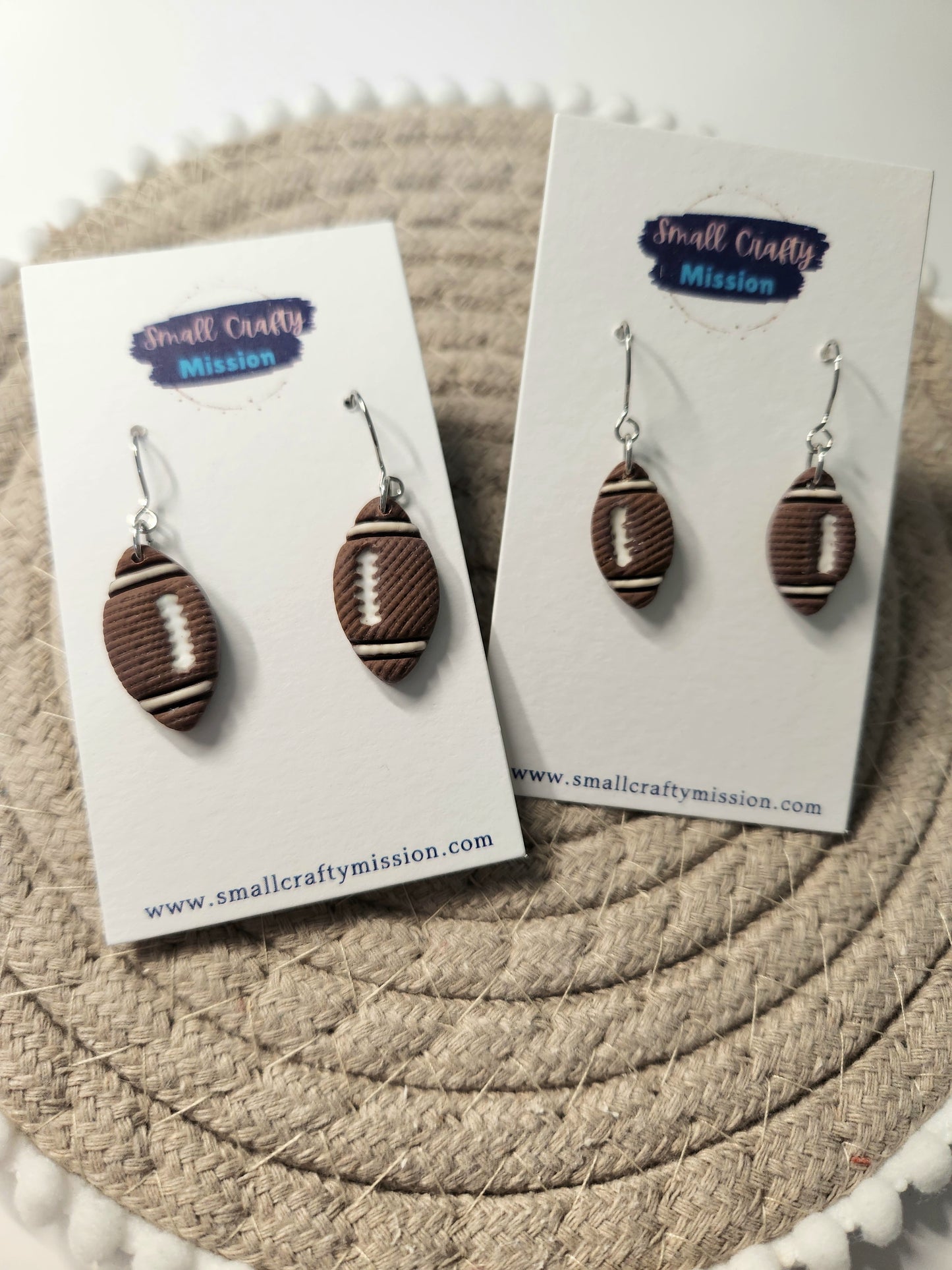 Football Dangle Earrings