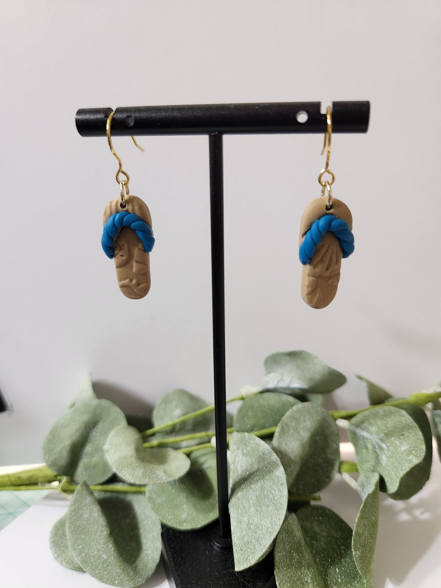 Flip Flop Dangle Earrings - Silver